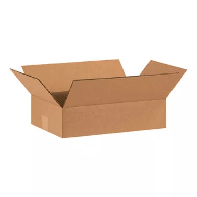 15 x 10 x 4" Flat Corrugated Boxes (Bundle of 25)